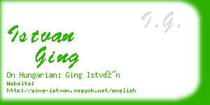 istvan ging business card